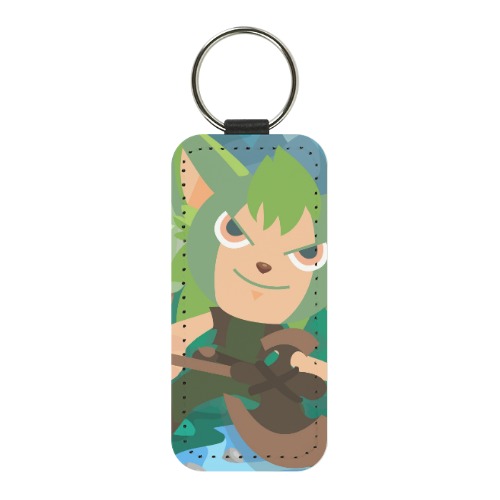 【洛亞貓的桌遊吧】英雄吊牌 皮革個性吊牌 行李牌 風格配件 綠