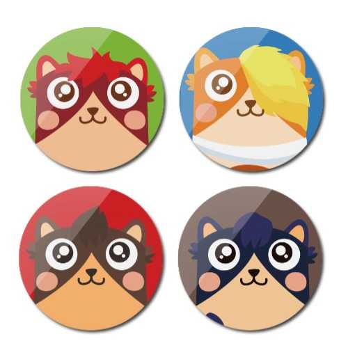 洛亞貓的桌遊吧 圓形杯墊4入裝珪藻土杯墊吸水杯墊全彩印刷硅藻土杯墊三款 洛亞貓的桌遊吧 線上購物 有閑娛樂電商