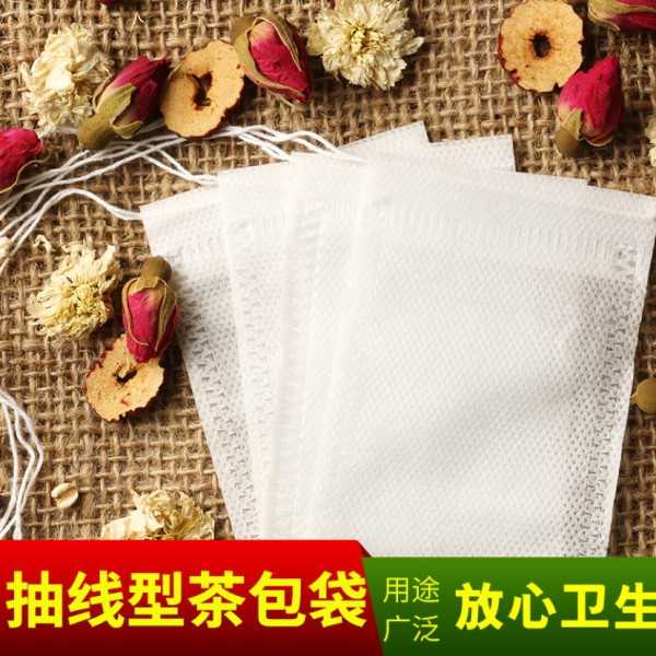 抽線式 茶葉袋 100入 ❤ 茶包 泡茶葉過濾袋 一次性 抽線無紡布袋 茶包袋 佐料袋 香包 中藥袋 足浴包