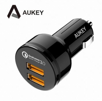 AUKEY 2孔 36W QC3.0 車用充電器 附Micro USB Cable(CC-T8)