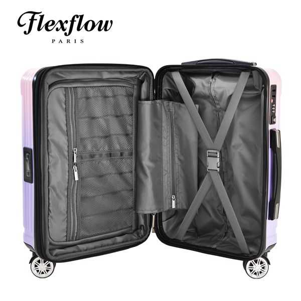Flexflow 黑迷彩 19吋 智能測重 可擴充拉鍊 防爆拉鍊旅行箱 里爾系列 19吋行李箱