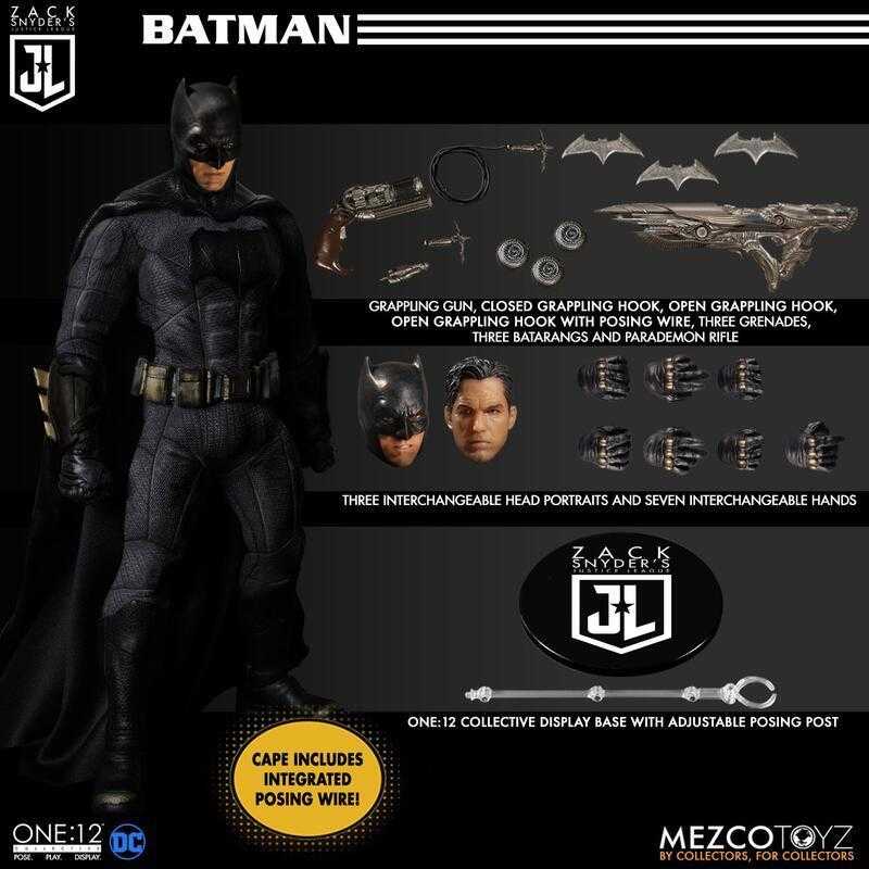【史派克工廠】現貨 免運 MEZCO One:12 查克史奈德之正義聯盟 超人 蝙蝠俠 閃電俠 豪華3入組