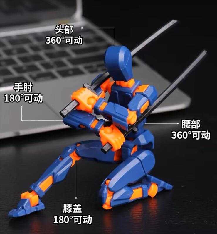 【史派克工廠】現貨 3D蘿蔔機器人 免剪刀 組裝模型 高可動 13cm 第二套X 0823