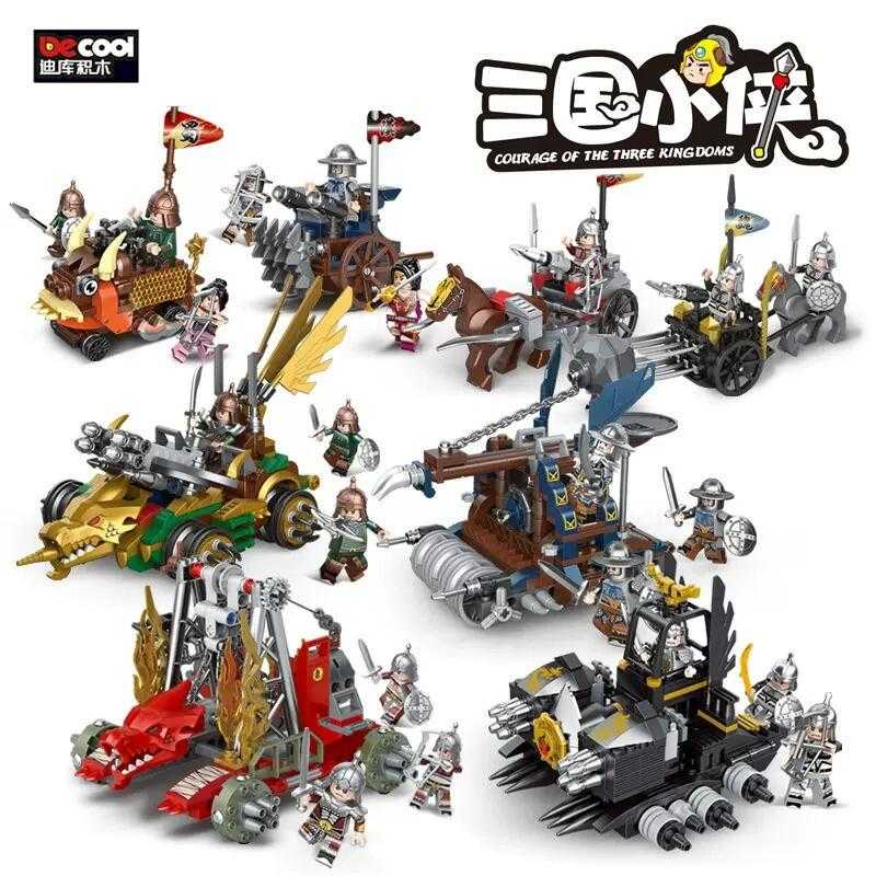 【史派克工廠】現貨 迪庫 三國小俠 木馬戰車 神龍攻城車 刺馬戰車 巨輪攻城車 積木