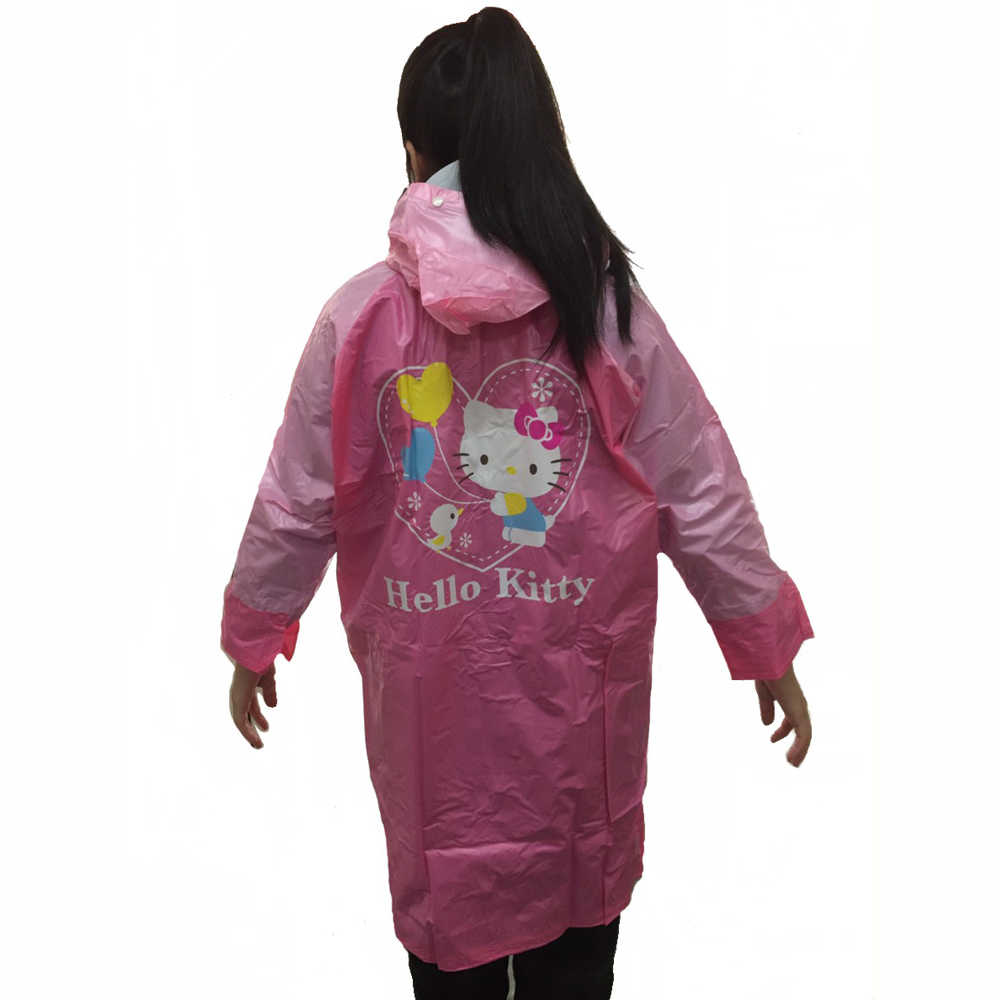 HELLO KITTY 凱蒂貓 全開式兒童雨衣 全開式雨衣 兒童雨衣 雨衣 連身雨衣 前開式