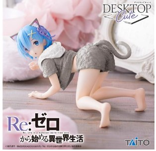 【CC TOYS】現貨 全新 日版 景品 公仔 TAITO Desktop Re:從零開始的異世界生活 雷姆 貓咪居家服