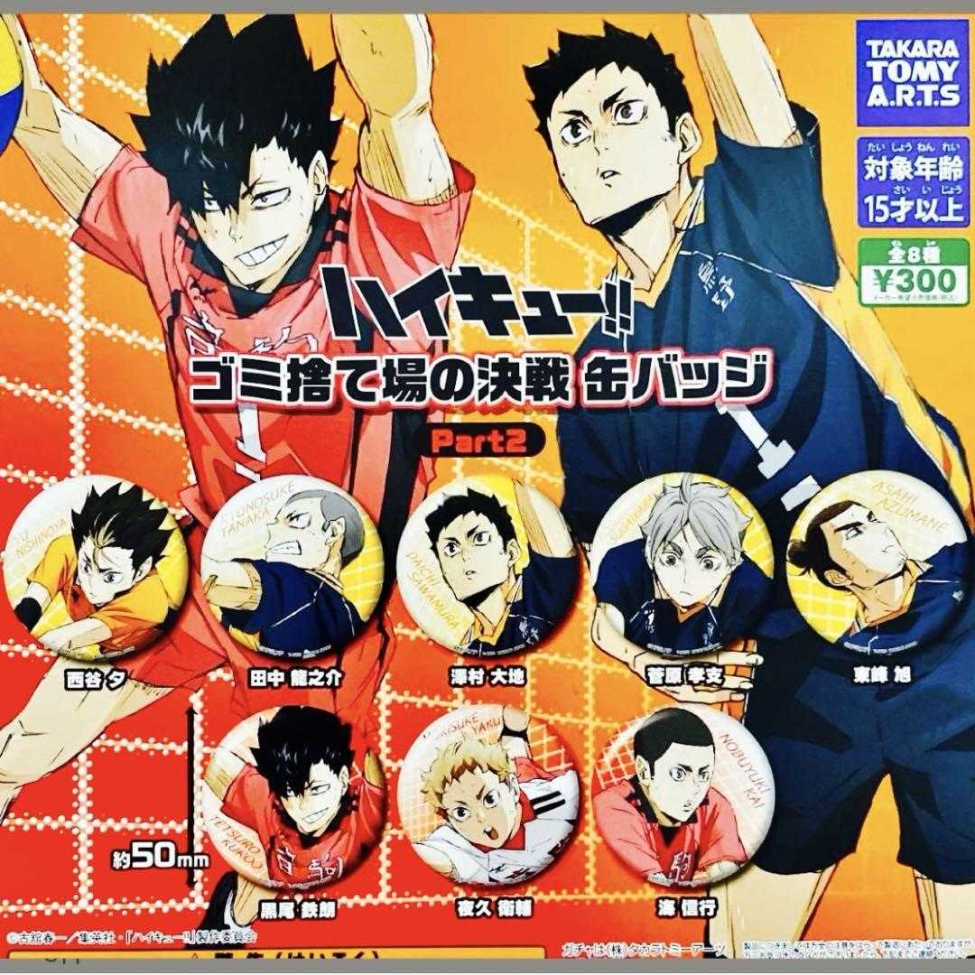 【CC TOYS】現貨 日版 T-ARTS 轉蛋 扭蛋 劇場版 排球少年 垃圾場的決戰 徽章 第二彈 套組（全8種）