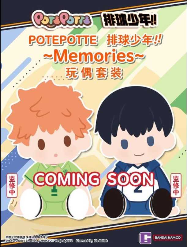 【CC TOYS】現貨 BANDAI 代理版 POTEPOTTE 排球少年 回憶 日向翔陽 35cm娃娃 布偶 套組