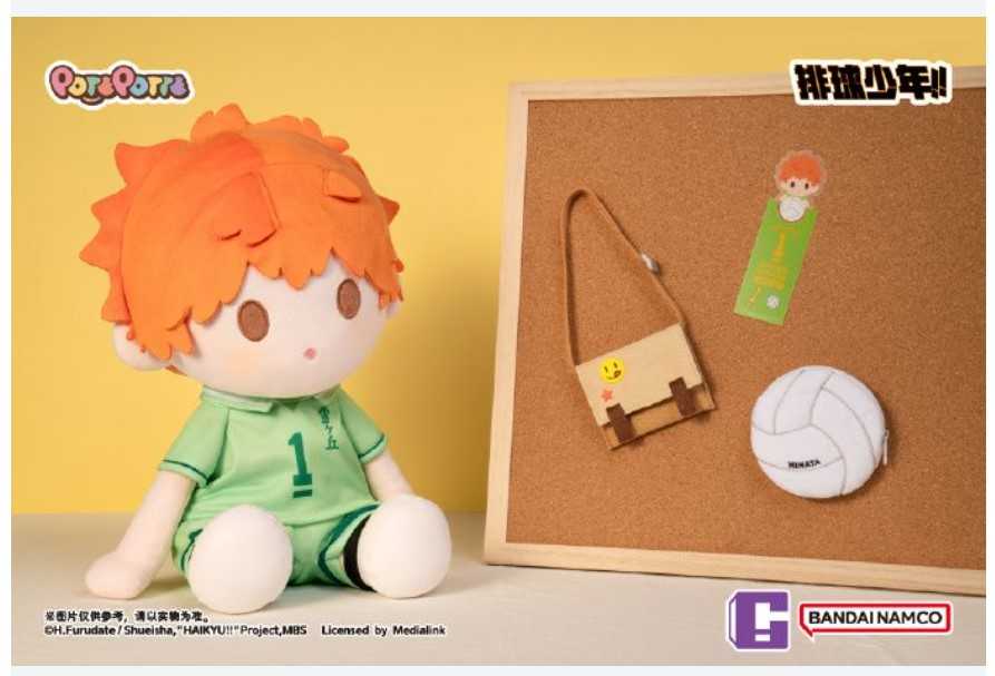 【CC TOYS】現貨 BANDAI 代理版 POTEPOTTE 排球少年 回憶 日向翔陽 35cm娃娃 布偶 套組