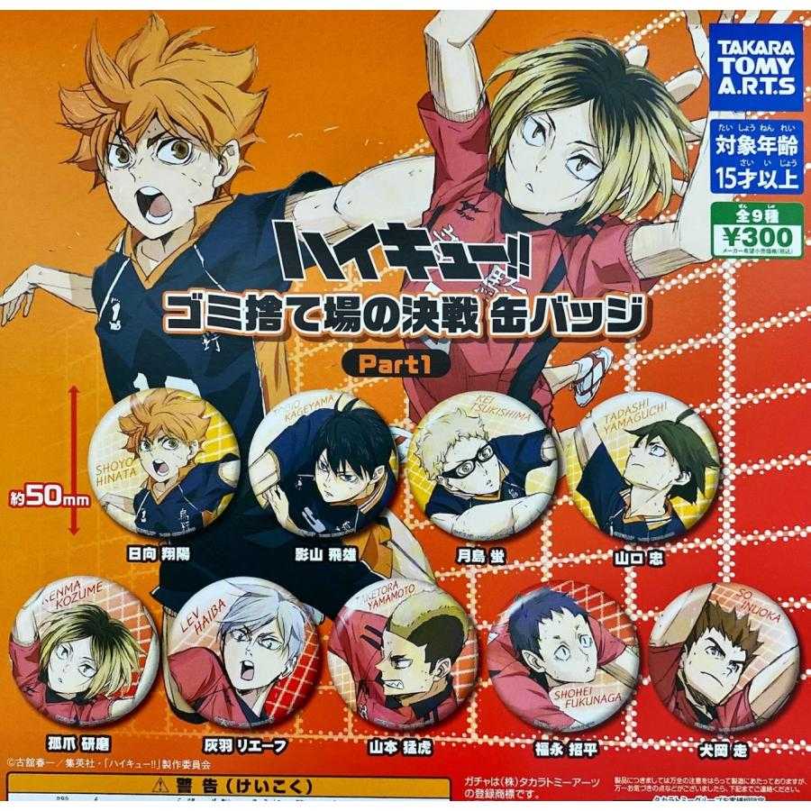 【CC TOYS】現貨 日版 T-ARTS 轉蛋 扭蛋 劇場版 排球少年 垃圾場的決戰 徽章 第一彈 套組（全9種）