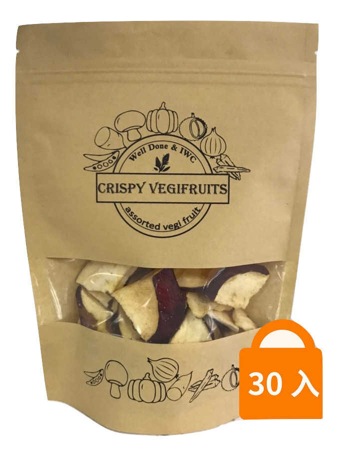 【Crispy Vegifruits】萍果脆片 Apple 80G (30入/箱)