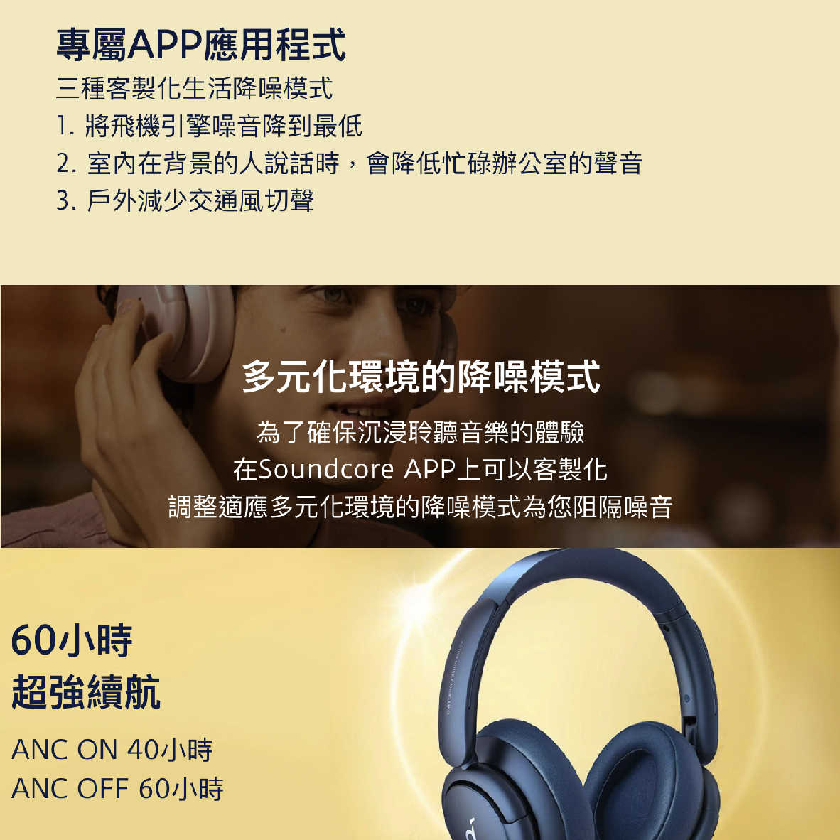 ANKER Soundcore Life Q35 降噪 EQ調節 雙金標 藍牙 耳罩式耳機 | My Ear 耳機專門店