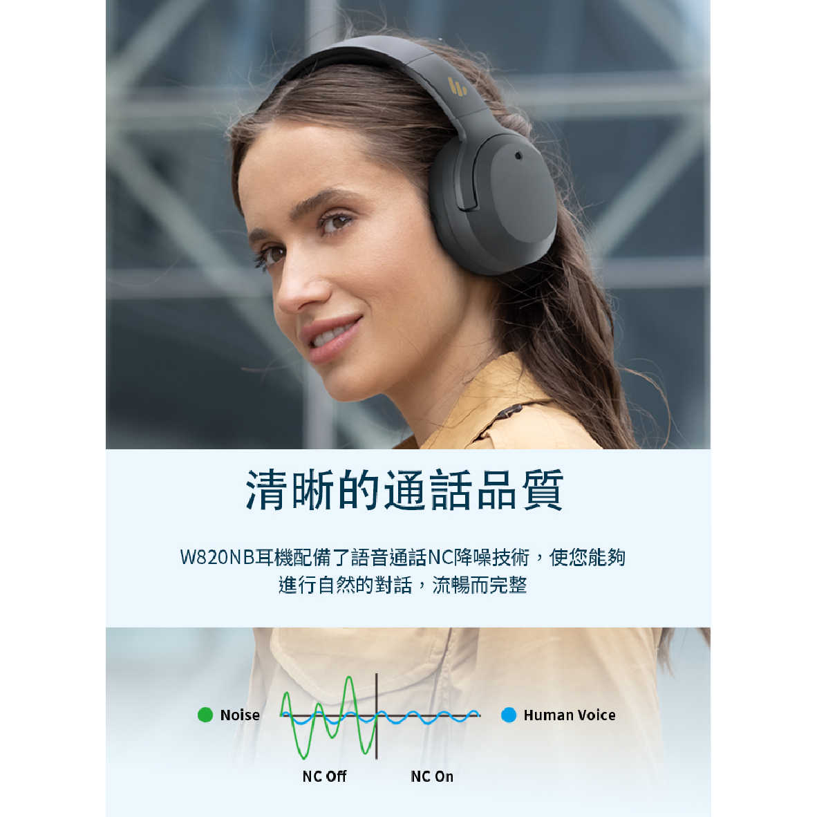 EDIFIER 漫步者 W820NB 雙金標 Plus 通透 降噪 藍牙 耳罩式耳機 | My Ear 耳機專門店