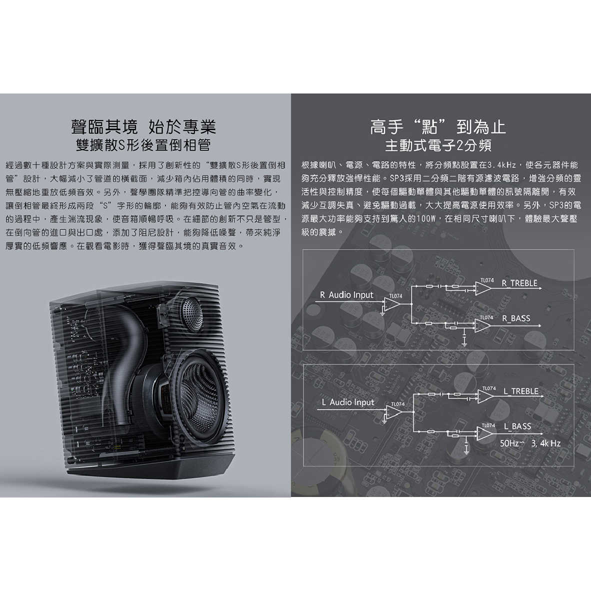 FIIO SP3 黑色 獨立四路輸出 低頻增益 RGB燈效 桌上型 主動式 喇叭 音響 | My Ear 耳機專門店