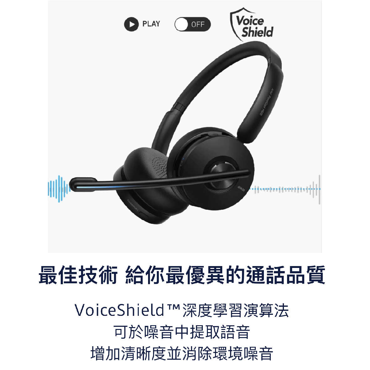 Anker Work PowerConf H500 IPX5 防水防塵 商務通話 藍牙耳機 | My Ear 耳機專門店