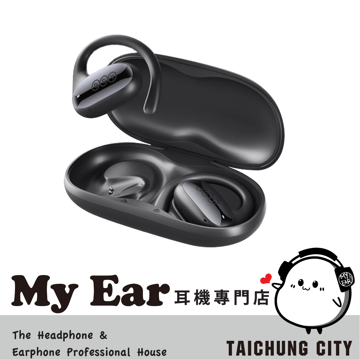 QCY Crossky GTR2 午夜黑 開放式 真無線 運動 藍牙耳機 | My Ear 耳機專門店