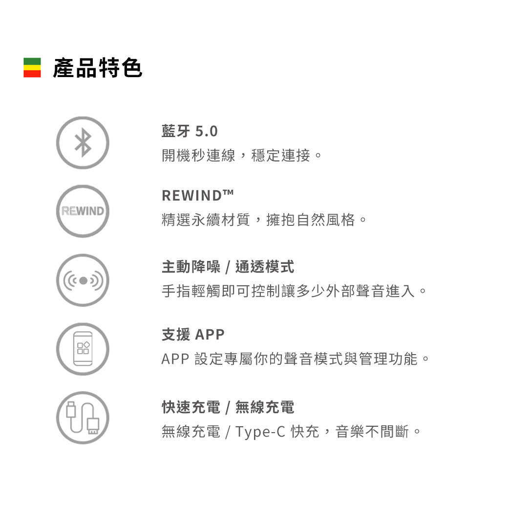 Marley Redemption ANC 2 白 入耳偵測 IPX5 通話降噪 真無線 藍牙耳機｜My Ear 耳機專門店