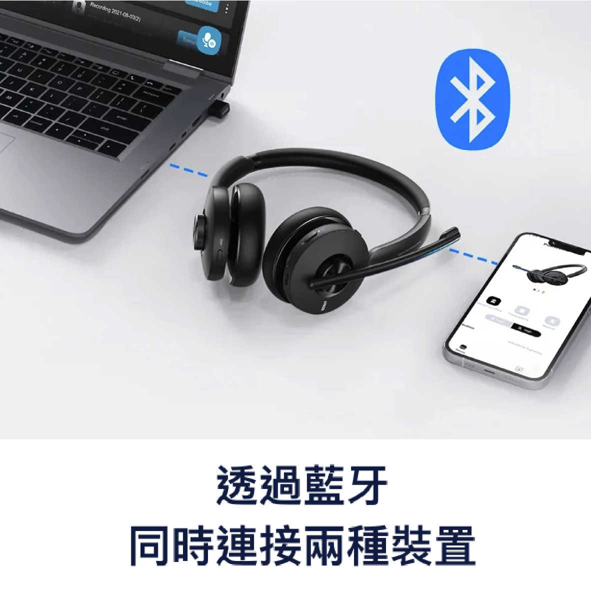 Anker Work PowerConf H500 IPX5 防水防塵 商務通話 藍牙耳機 | My Ear 耳機專門店