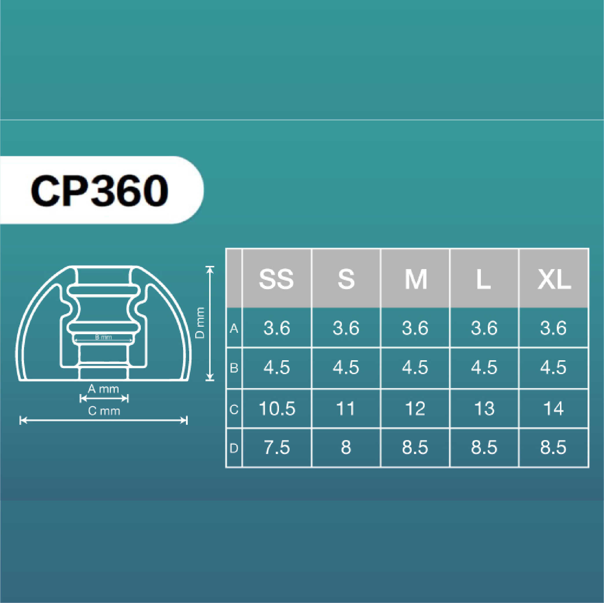 Spinfit CP360 矽膠 耳塞 S/SS 真無線 耳機 CP-360｜My Ear耳機專門店