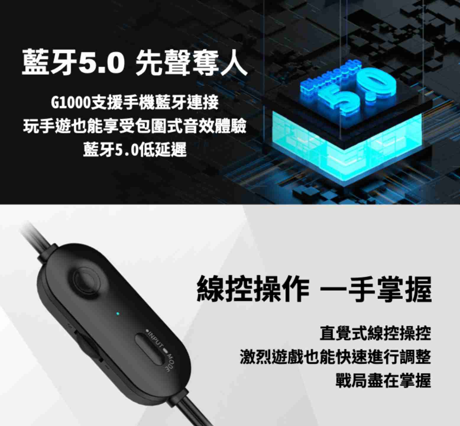 EDIFIER 漫步者 G1000 遊戲 RGB 電競 燈光效果 線控 藍芽 喇叭 | My Ear 耳機專門店