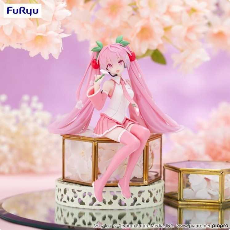 《豬帽子》現貨 海外代理 FuRyu 景品 初音未來 泡麵蓋 Sakura Miku 2024 Ver