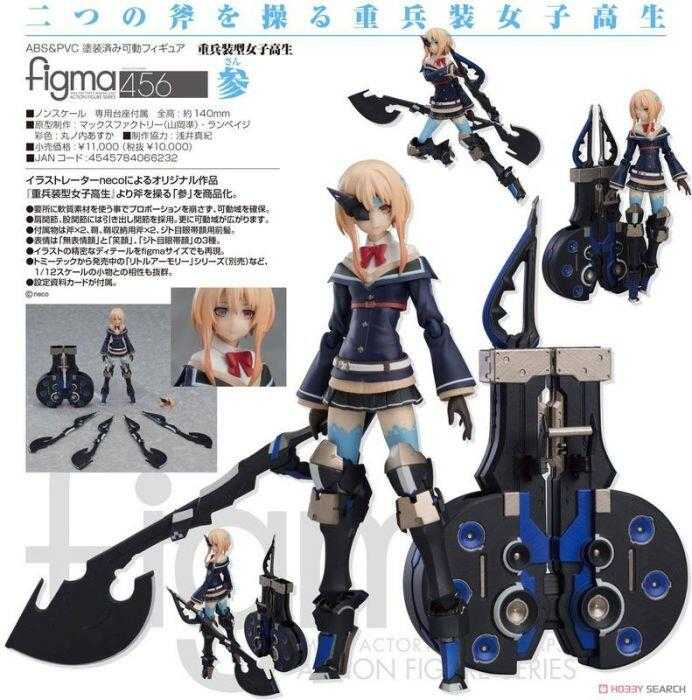 《豬帽子》現貨 代理版 Max Factory figma 重兵裝型女高中生 參 可動 完成品