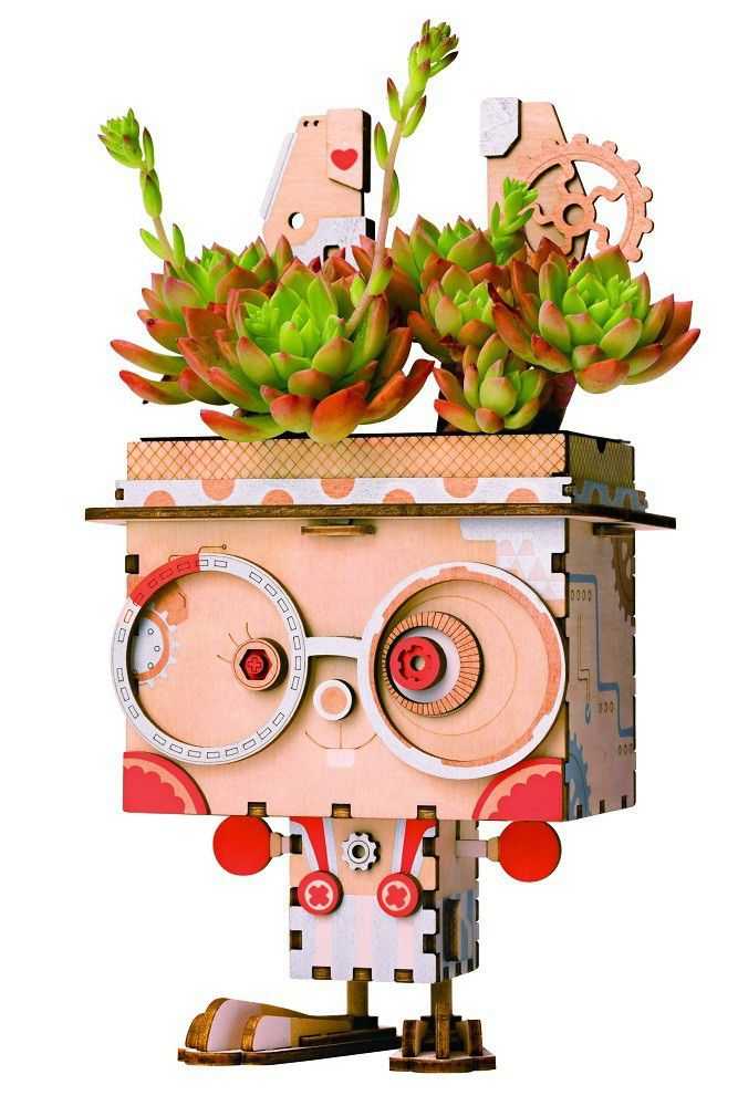 《豬帽子》現貨 Robotime 木製 DIY盆栽 FT741 兔子
