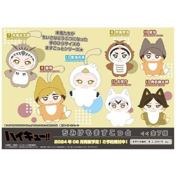 《豬帽子✬超取免訂金》預購8月 Ensky 排球少年 動物裝 絨毛娃娃吊飾 第二彈 七款分售 再販 0519