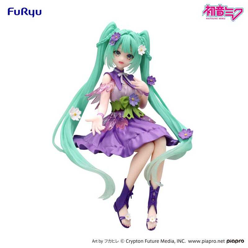 《豬帽子✬免訂金》預購9月 FuRyu 景品 初音未來 花仙子 泡麵蓋 紫色波斯菊Ver 0511