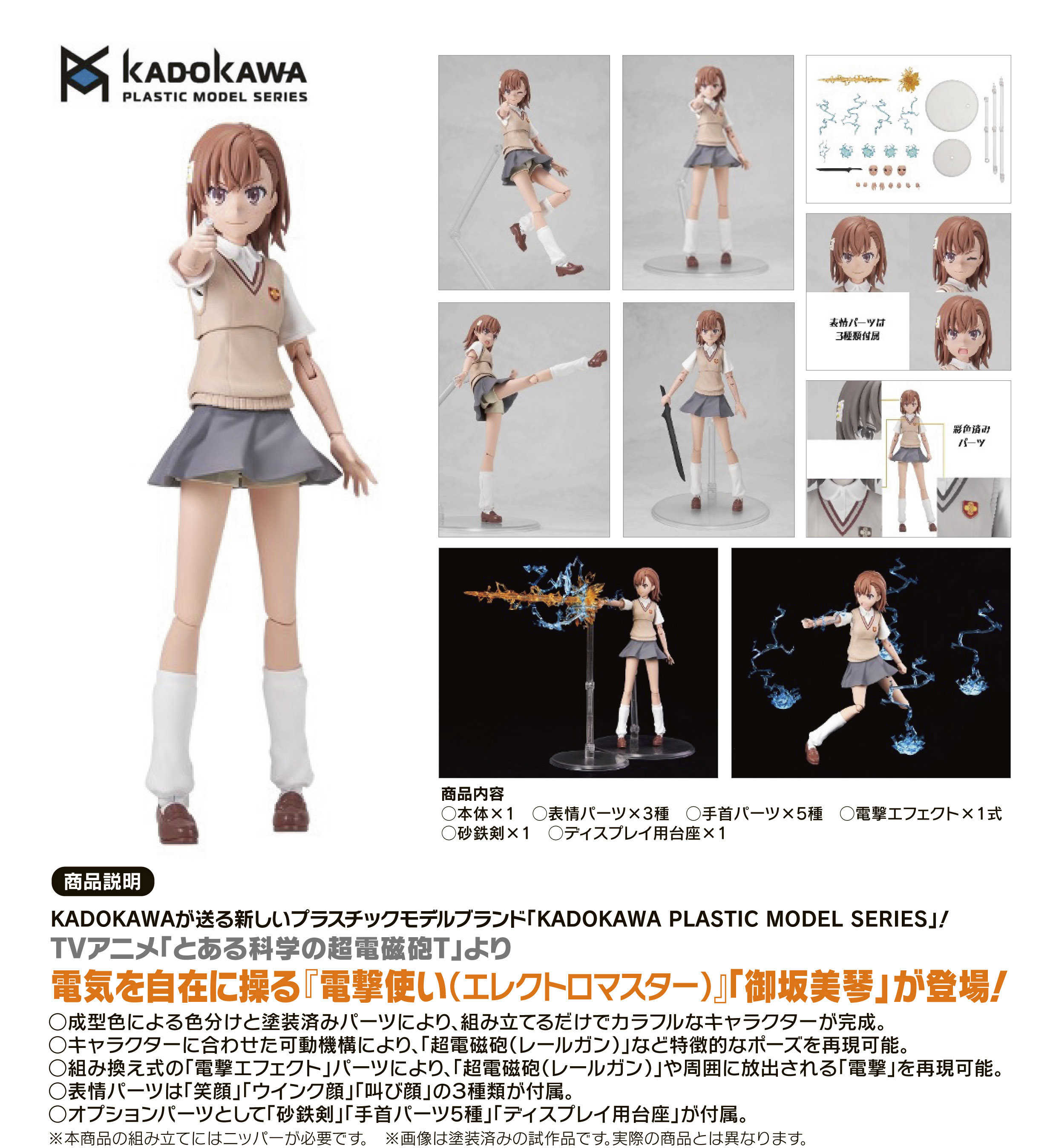 《豬帽子》現貨 角川 組裝模型 KADOKAWA PLASTIC MODEL SERIES 御坂美琴