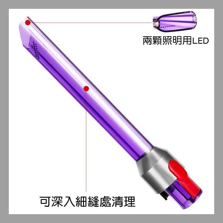 【艾思黛拉 A0798】Dyson 副廠通用 LED 隙縫吸頭 紫色邊縫吸頭 V7 V8 V10 V11 V15 縫隙