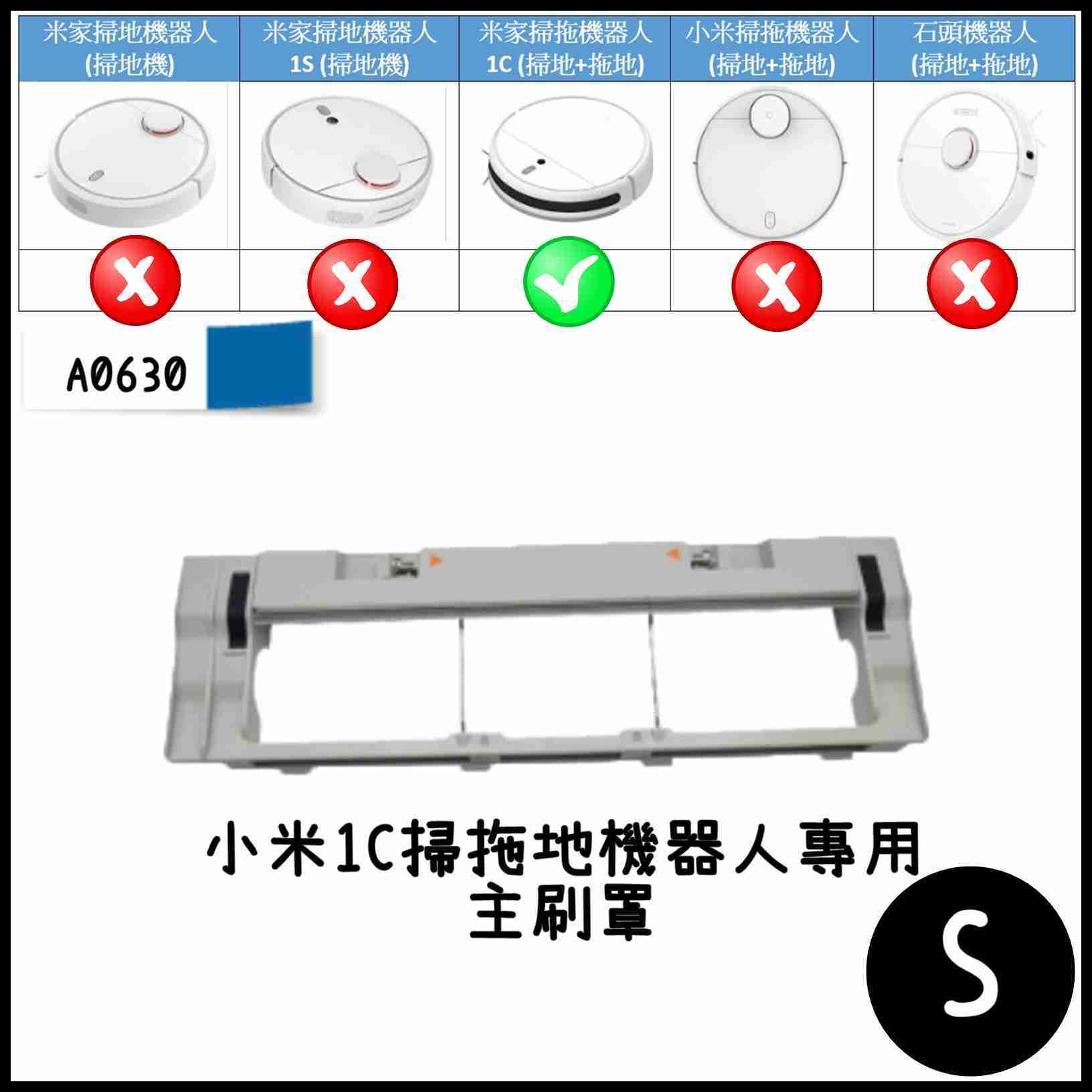 【艾思黛拉 A0630】原廠 現貨 小米 米家 1C 掃地機器人 專用主刷罩 (台灣現貨)