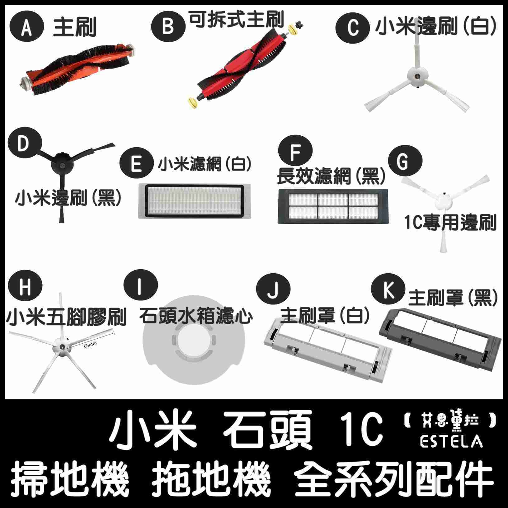 【艾思黛拉 A0630】原廠 現貨 小米 米家 1C 掃地機器人 專用主刷罩 (台灣現貨)