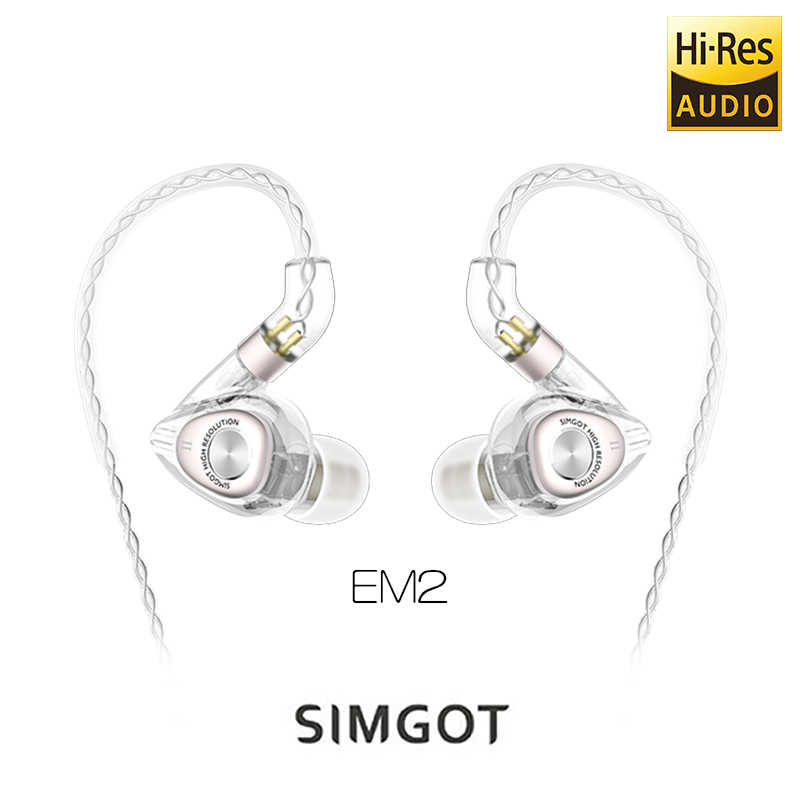【音樂趨勢】SIMGOT EM2 洛神系列圈鐵入耳式耳機-透明色