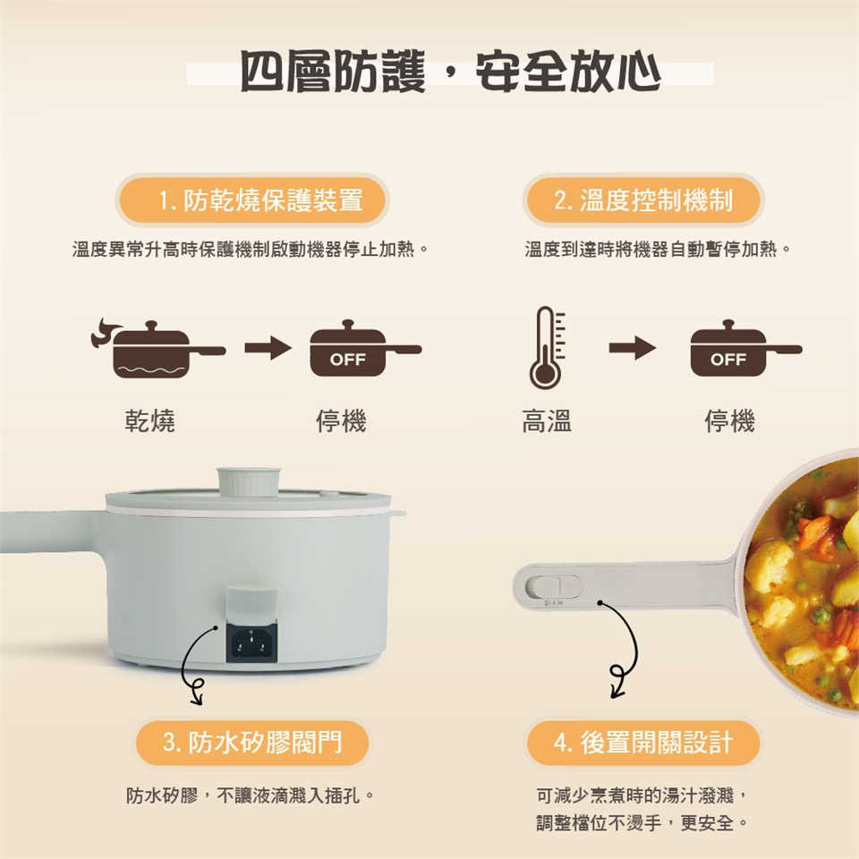 HERAN 禾聯 1.5L多功能甩甩美食料理鍋 HCP-15MK010 料理鍋 美食鍋 快煮鍋