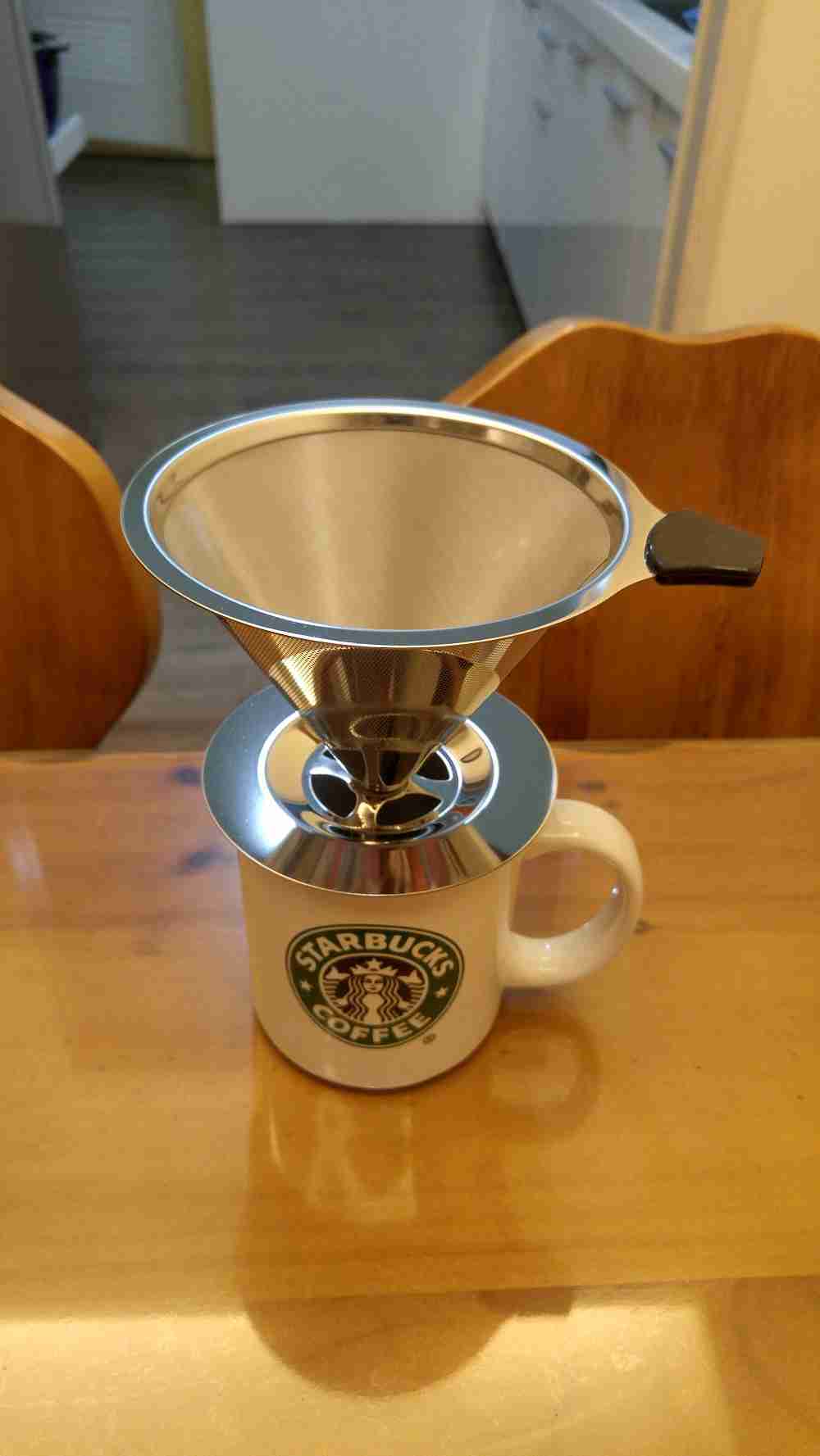 「自己有用才推薦」一體式不鏽鋼咖啡濾杯不鏽鋼濾杯咖啡濾網咖啡濾架雙層