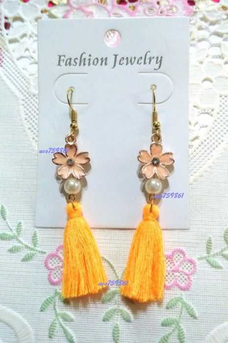 ☆漫畫交響曲☆「鬼滅之刃-花柱.蝴蝶香奈惠」DIY櫻花流蘇古典款耳勾\u0026同人二創氣質手作耳環\u0026衍生性印象飾品耳夾(壓死線的