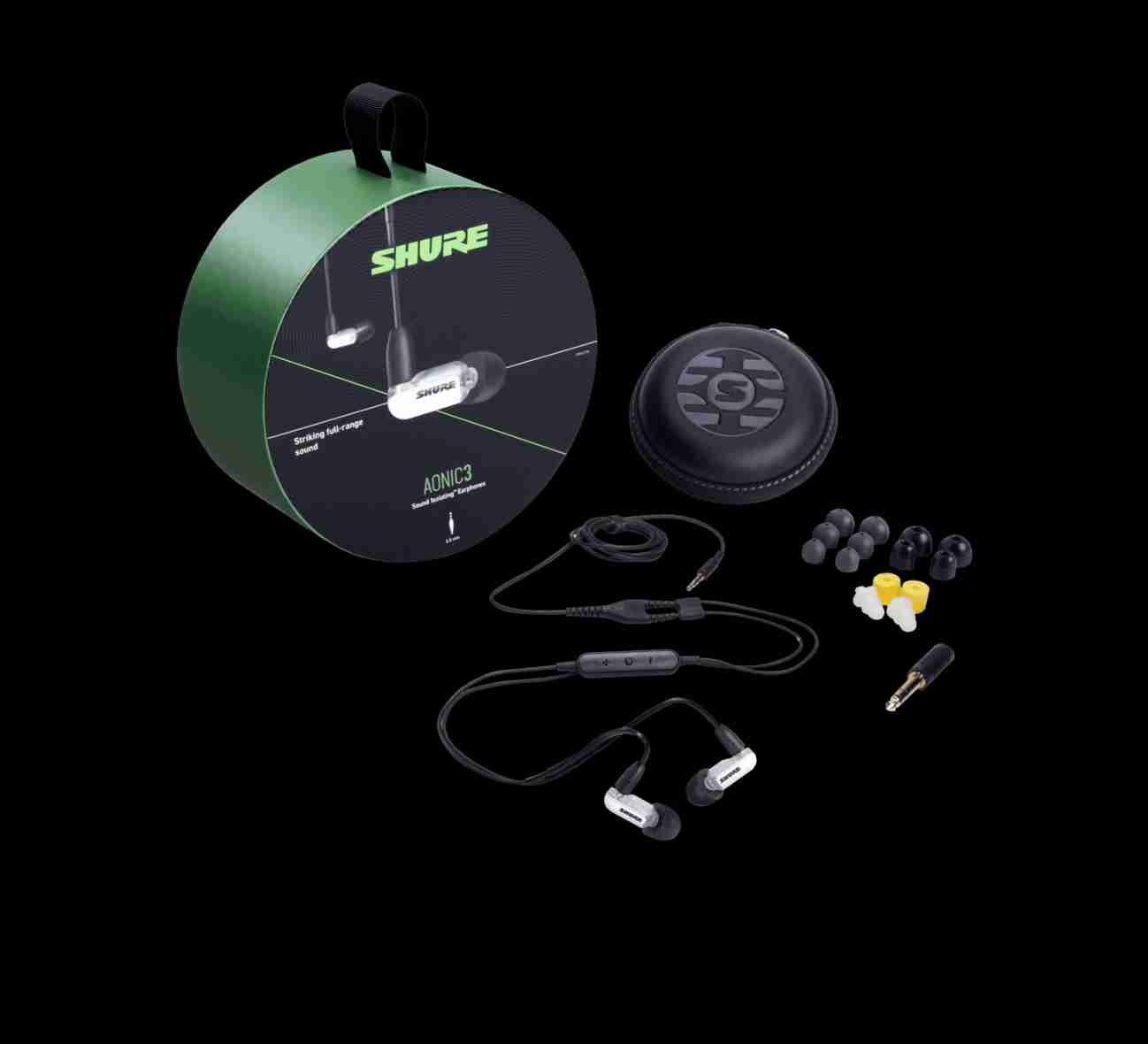 +首都音響+ 美國品牌 SHURE Aonic 3耳道式耳機 公司貨 來店可試聽