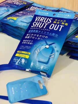 現貨 除菌卡日本製virus Shut Out 除病毒除菌卡 附證件掛帶 頸帶式空氣清淨空間除菌除病毒二氧化氯 安薰百貨 線上購物