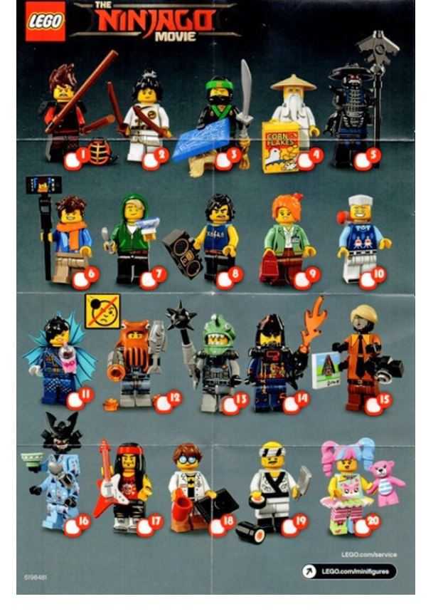 LEGO 樂高 NINJAGO Movie 樂高忍者電影 忍者 電影 人偶包 全套20隻 71019