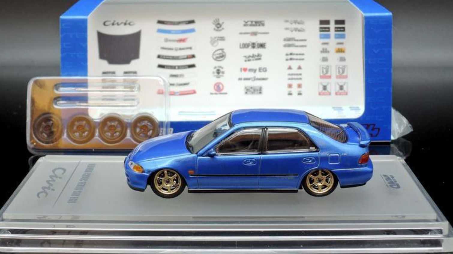 現貨 INNO64 1/64 喜美 Honda Civic Ferio SiR EG9 藍色