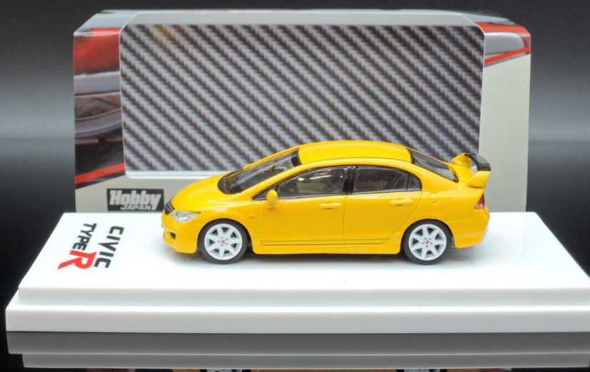 現貨 Hobby JAPAN 1:64本田CIVIC思域TYPE R FD2 合金汽車模型 黃色