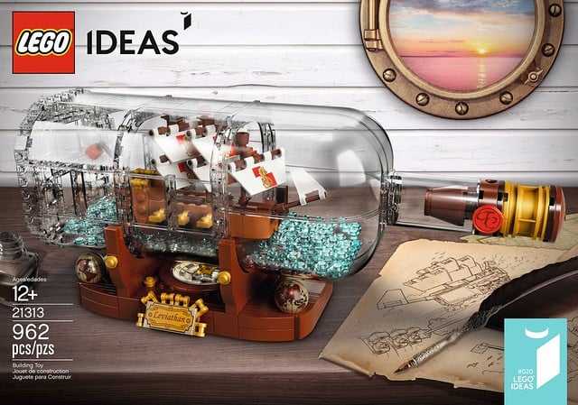 LEGO 樂高積木新品 Ideas系列 92177瓶中船 拼搭積木玩具