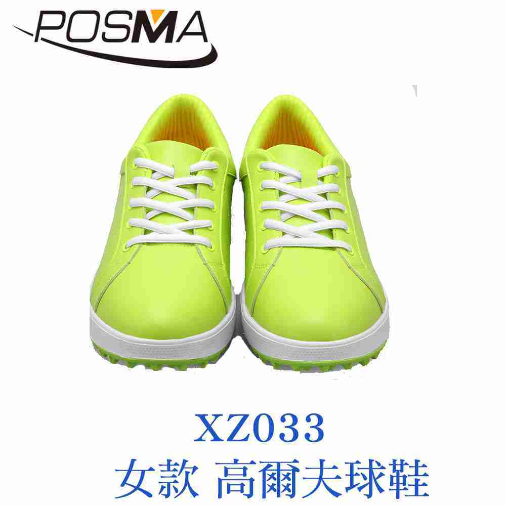 POSMA 女款 高爾夫球鞋 防水 透氣 綠 XZ033GRN