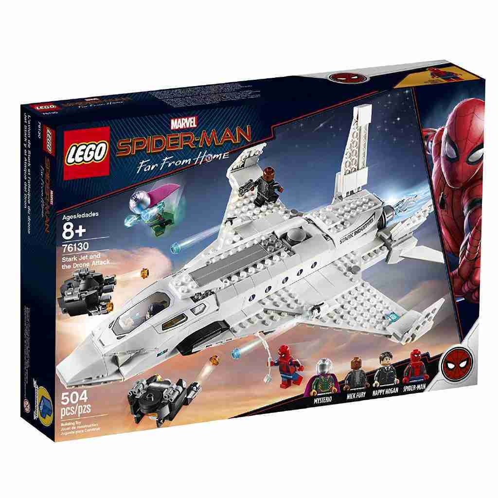 LEGO 樂高  超級英雄 蜘蛛人:離家日 史塔克噴射機和無人機攻擊 76130