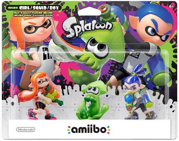 Nintendo Switch Amiibo 現貨 漆彈大作戰 女孩 章魚 男孩 三件組