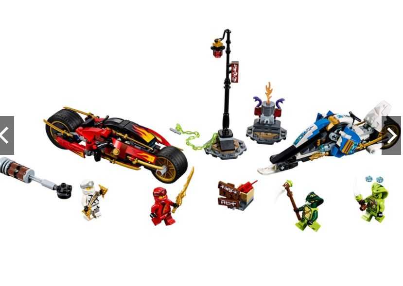 LEGO 樂高 NINJAGO 忍者系列 赤地的刀鋒轉輪車及冰忍的雪地摩托車 70667