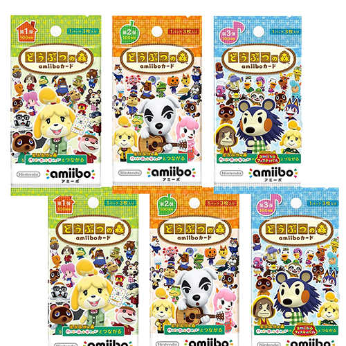 原裝正版 動物之森 第一彈 第二彈 第三彈 Amiibo Card 6包套組(各2包) 動物森友會