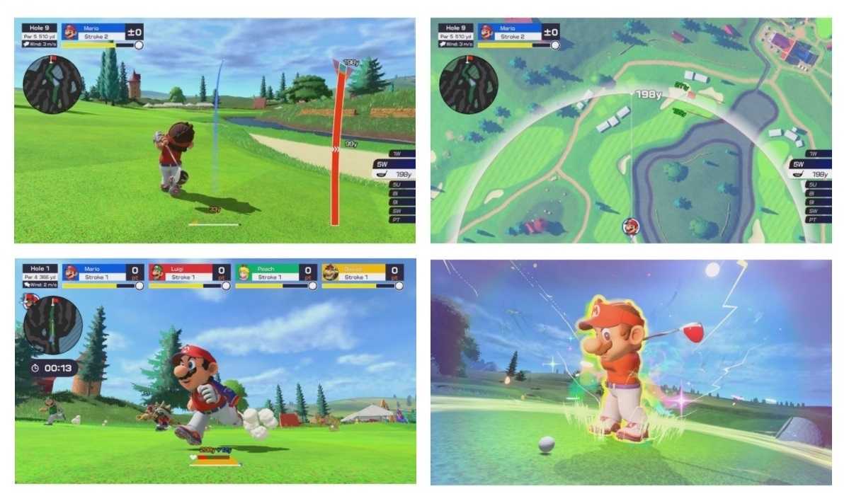 Nintendo Switch | 任天堂 新品 瑪利歐高爾夫 超級衝衝衝 中文版 + 任天堂球桿一對套組(不含NS手把