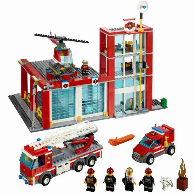 LEGO 樂高 City 城市系列  Fire Station 消防局 60004